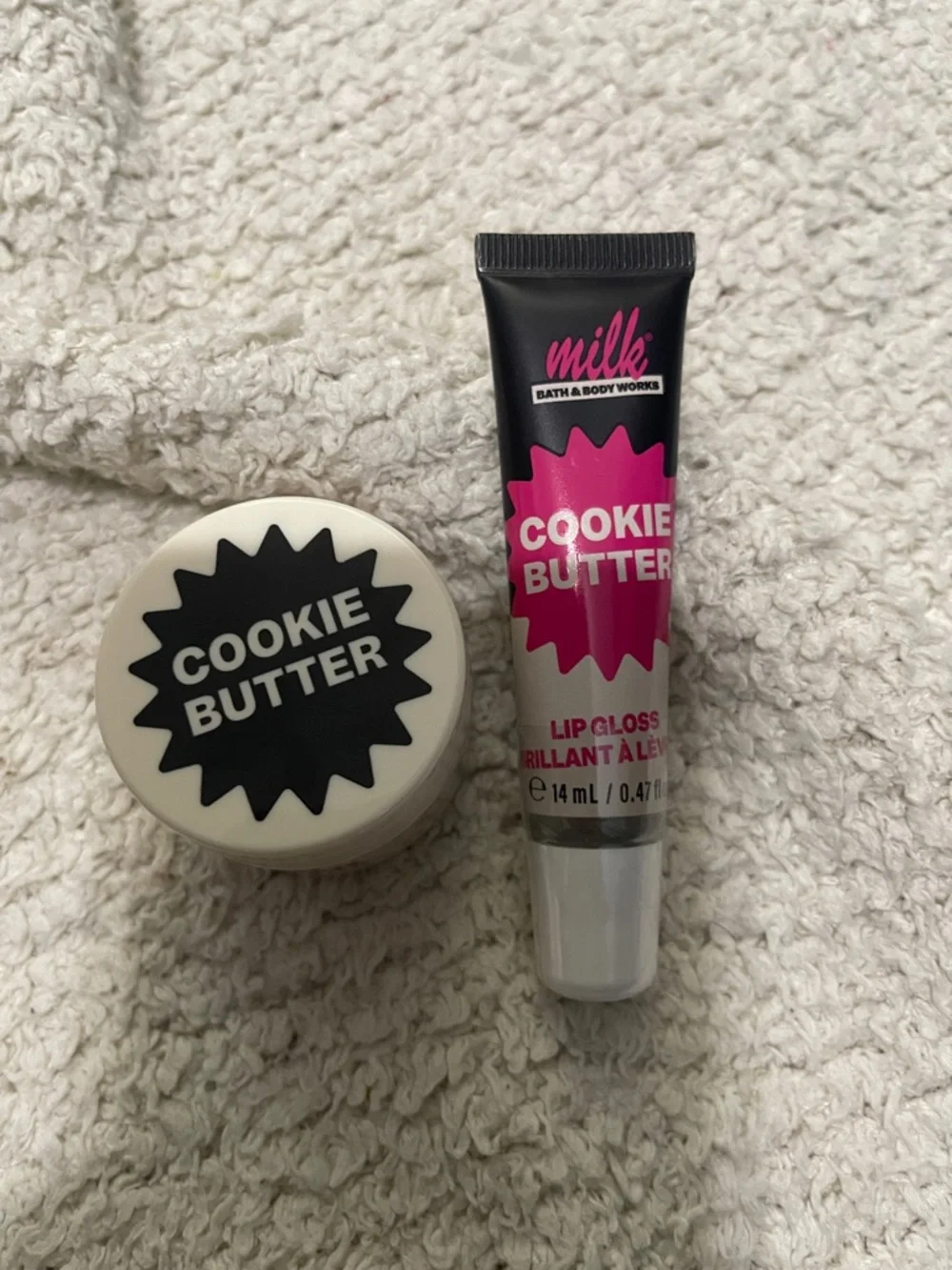 NIP- Bath & Body Works x Milk-  Lip Mask  & Lip Gloss- Cookie Butter